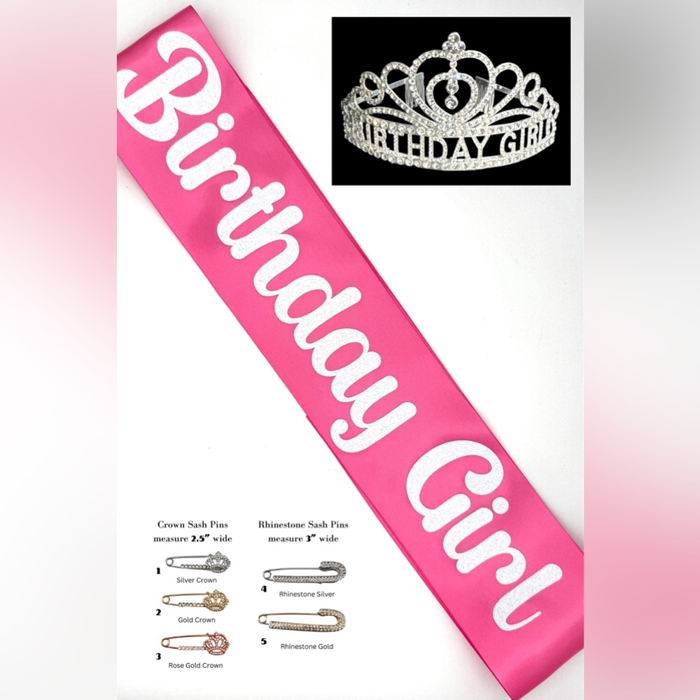 Birthday sash with crown! NWT!!!! Customized!!!